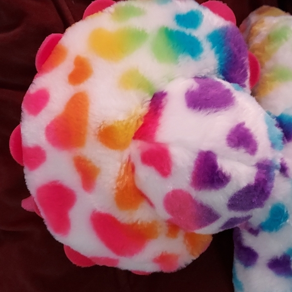 Triceratops Rainbow Hearts Build a Bear 17 inches H x 8 inches W. Multicolors - Picture 5 of 10